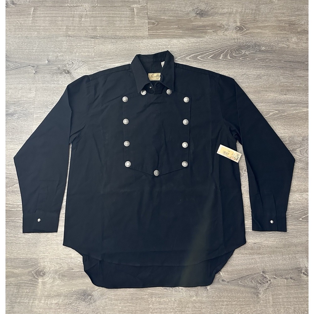 Scully Western Shirt Mens Old West Bibbed L/S Button F0_RW011